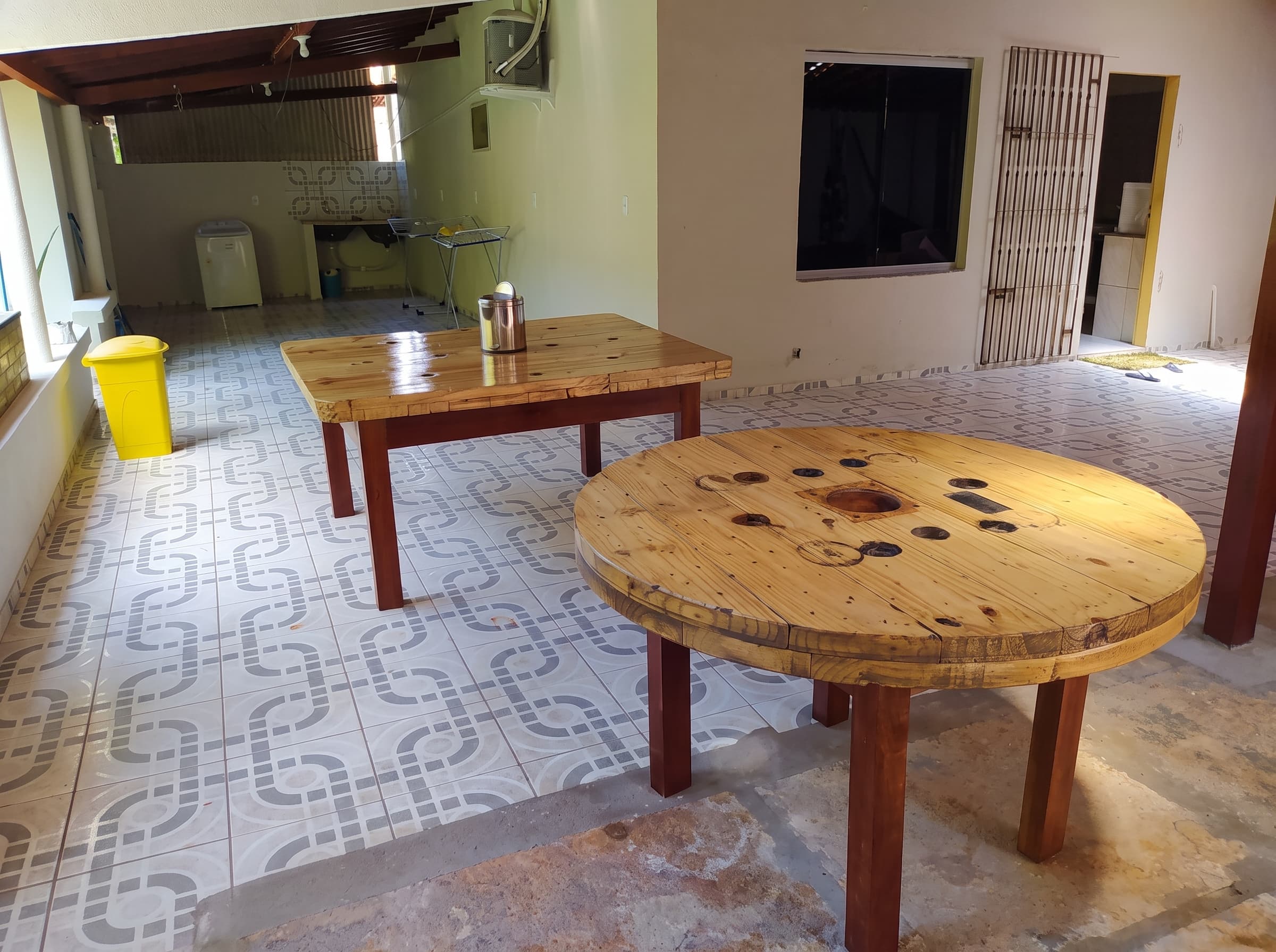 Área social do hostel